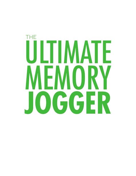 Ultimate Memory Jogger