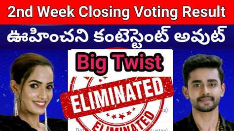 Bigg Boss Telugu Nd Week Closing Voting Polls Results Week Voting Polla Results YouTube