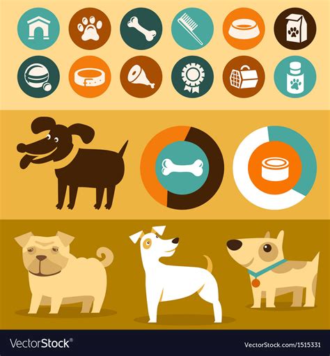 Dog Icons Royalty Free Vector Image Vectorstock