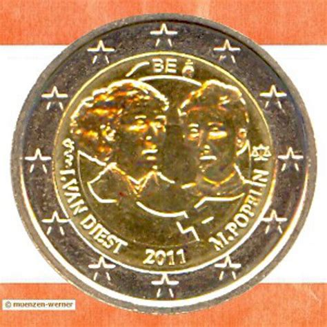 Special Coins Belgium 2 Euro Coin 2011 Womens Day Special Coin