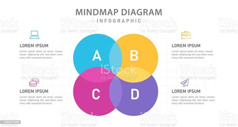 Ilustración De Infografía Modern Mindmap Con Diagrama De Venn Y Más