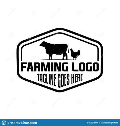 Farm Logo Vintage Premium Quality Fresh Eggs Logo Stock Vector