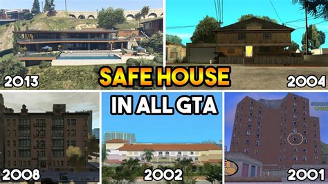 Gta Safe House In Every Gta Gta 5 4 San Vc 3 Youtube