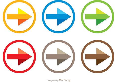 Colorful Next Step Arrow Icon Vectors Download Free Vector Art Stock