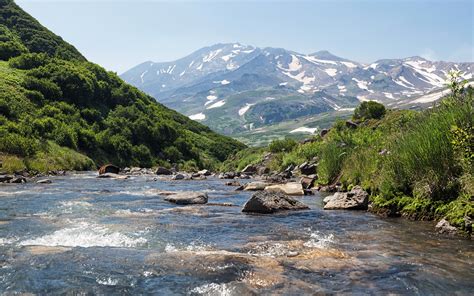 Russia Mountains Rivers Stones Kamchatka Nature 411067