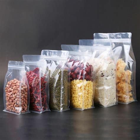 Resealable Matte Clear Plastic Stand Up Zip Bags Food Grade Package
