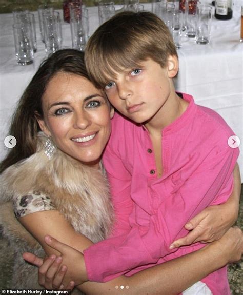 Elizabeth Hurley Shares Adorable Throwback Snaps With Her Lookalike Son