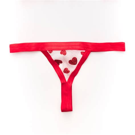 I Heart It Thong Valentines Day Thong Red Undies Sexy Etsy
