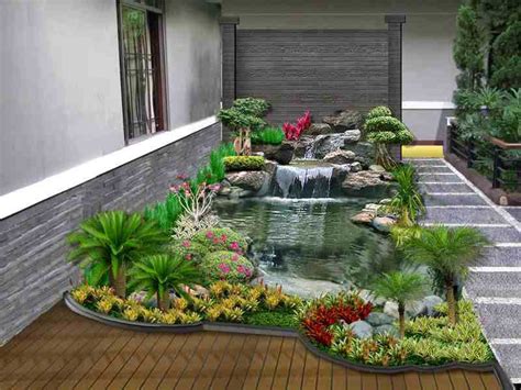 Desain taman rumah minimalis dengan kolam ikan. Ide Pembuatan Kolam Ikan Hias Minimalis Di Halaman Rumah ...