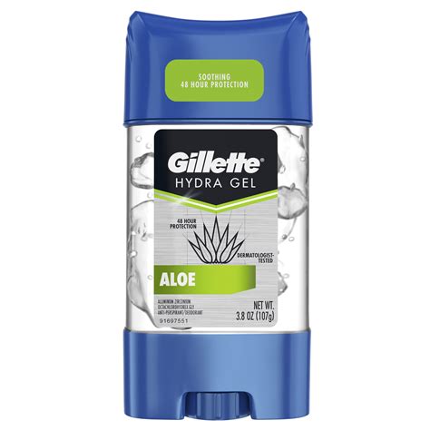 Gillette Hydra Gel Aloe Antiperspirant And Deodorant For Men 38 Oz