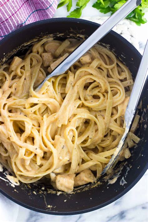 Lightened Up Buffalo Chicken Alfredo Pasta My Sequined Life