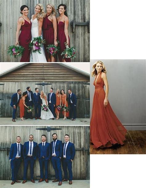 Burnt Orange And Navy Bridal Party 1000 Bridal Parties Colors Navy