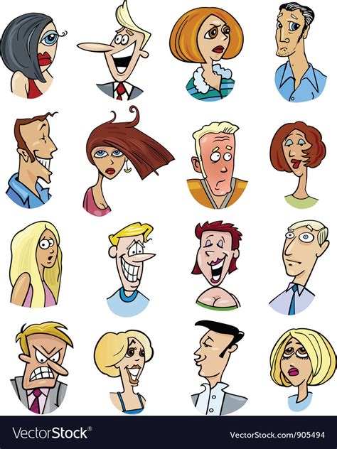 Cartoon People Characters Royalty Free Vector Image