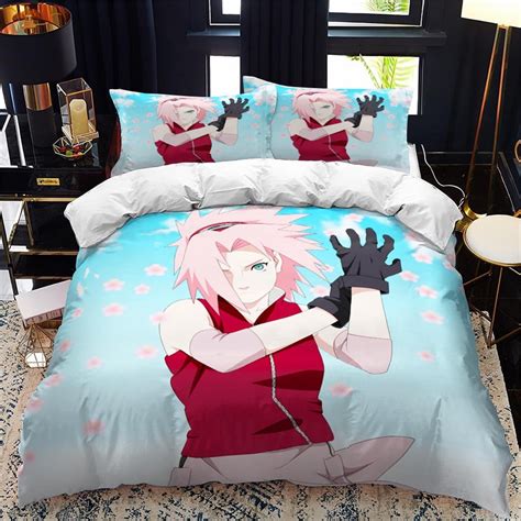 3 Piece Anime Naruto Bedding Bed Set Twin Full Queen King Size 1 Duvet Cover 2 Pillowcases