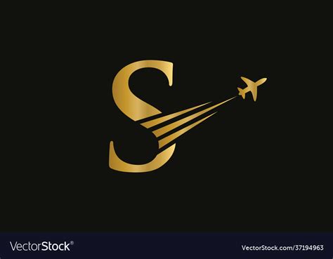 Modern S Letter Travel Logo Design Concept Vector Image