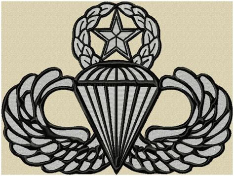 Master Parachute Wings 3 Size Pack Embroidery Design