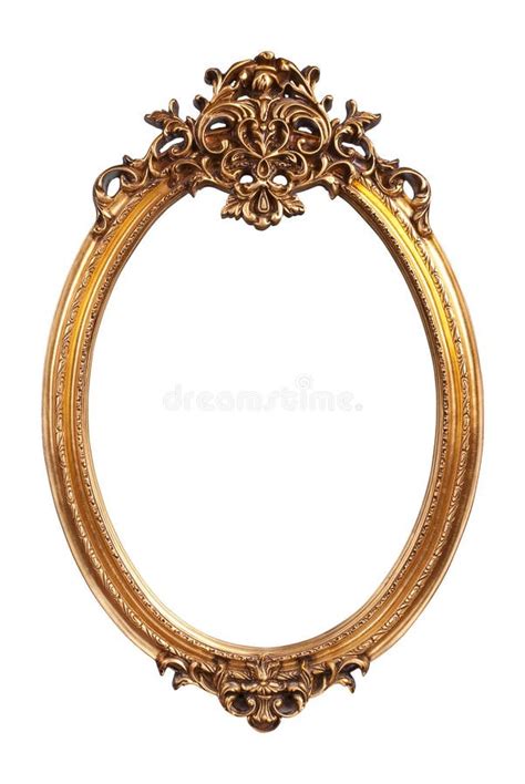 Oval Gold Vintage Frame Stock Photo Image Of Ornament 35672552