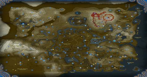 Botw Map With All 120 Shrines