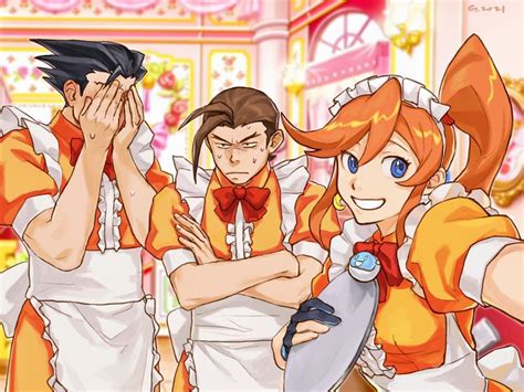 phoenix wright apollo justice and athena cykes ace attorney and 1 more drawn by