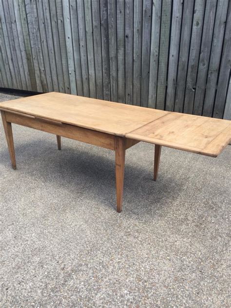 Bleached Oak Double Drawer Leaf Antique Farm Table Antique Farm House