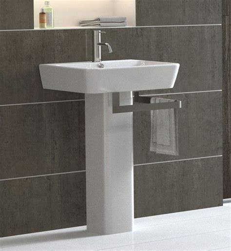 Pedestal sink basin in white features an oval design and a transitional style that offers a timeless look to enhance your bathroom decor. Small Pedestal Sink by Kohler | ... Pedestal Bathroom Sinks - Emma Pedestal Sink - modern ...