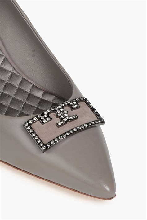 Tory Burch Gigi Embellished Leather Pumps The Outnet