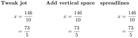 Tex Latex Vertical Spacing Within Align Environment Accounting For