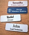 1x3 Personalized Name Tag Employee Badge Staff ID - Etsy