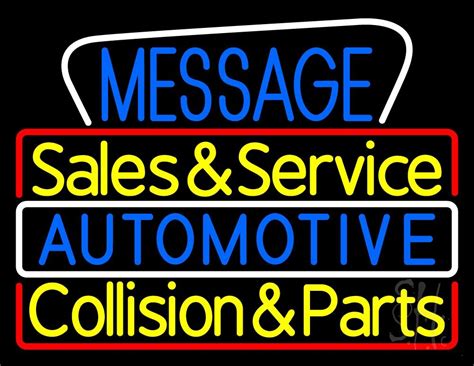 Custom Automotive Service Parts Neon Sign Custom Neon Signs Neon Light