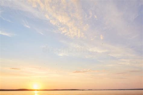 Beach Dawn Sunrise Evening Sky With Clouds Golden Hours Afternoon