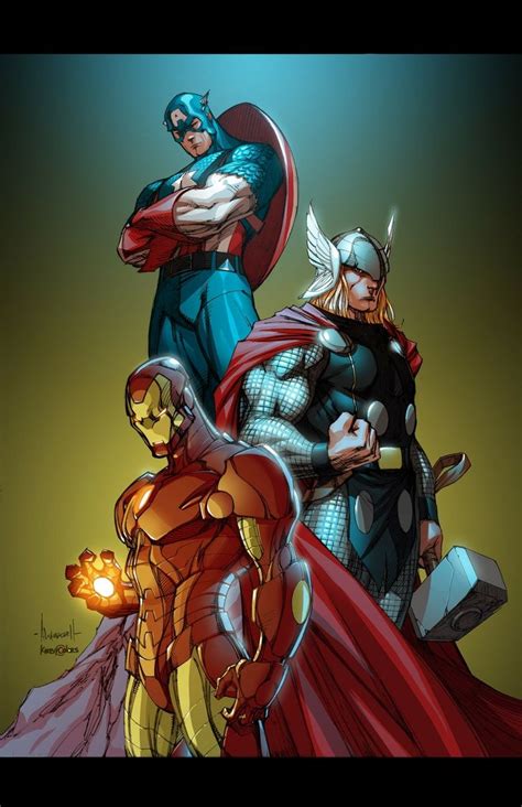 Iron Man Thor Captain America Superheroes Artwork Marvel