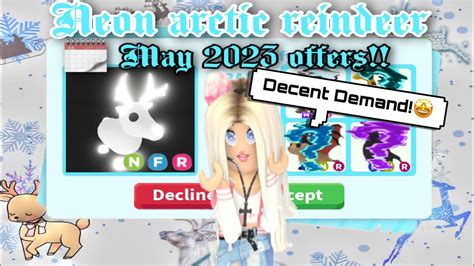Current Neon Arctic Reindeer Offers May 2023 Adoptme Roblox Youtube