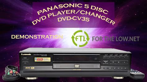 Panasonic Dvd Cd Player 5 Disc Changer With Remote Model Dvd F65 Cords