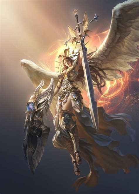 The Mystic World Of Terallynn Angel Warrior Fantasy Art Women Angel Art