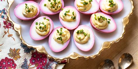 Pink Pickled Deviled Egg Recipe 18 Stacie Flinner