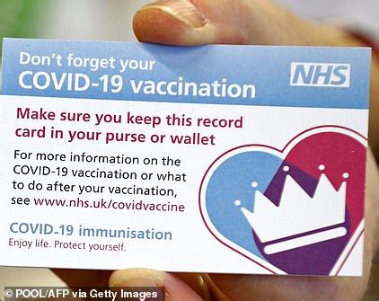By signing up, we can contact you to schedule an appointment when supplies of the vaccine are available. Covid-19 UK: Fears over new NHS vaccination identity card ...