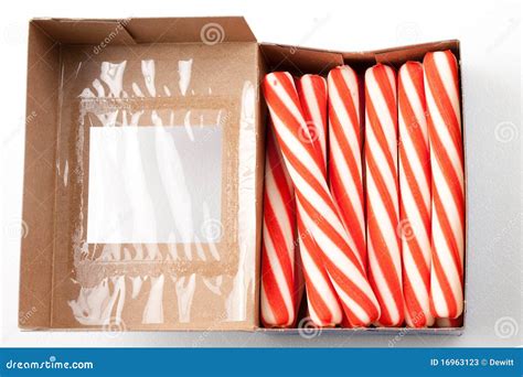Candy Canes In Box Stock Image Image Of Horizontal Stick 16963123