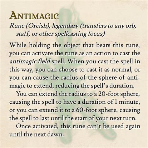 Orcish Rune Antimagic Rspectrecreations