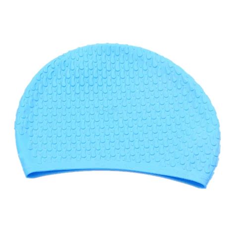 Unisex Flexible Waterproof Silicone Swimming Cap Adult Waterdrop Swimming Head Cover Protect Ear