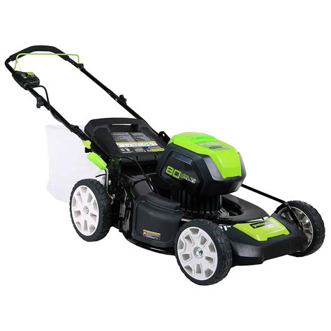 The greenworks 25322 lawn mower can detect the ruggedness of the grass and adjust the mower's speed to deal with it. Greenworks PRO 21-Inch 80V Cordless Lawn Mower Review 2020 ...