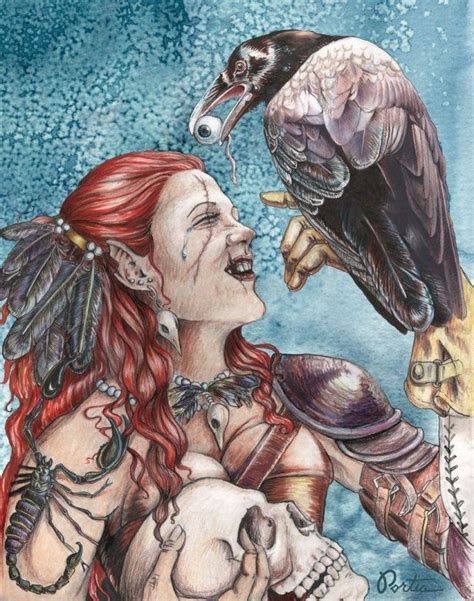 The Morrigan Is A Celtic Goddess Of War Who Hovered Over The Battlefield As A Crow Or Raven