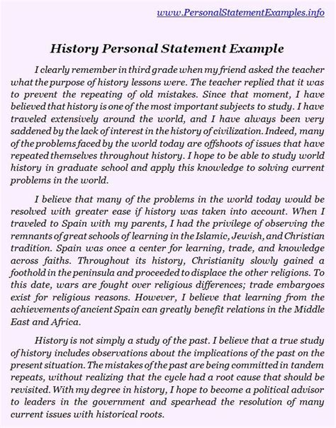 Personal History Template