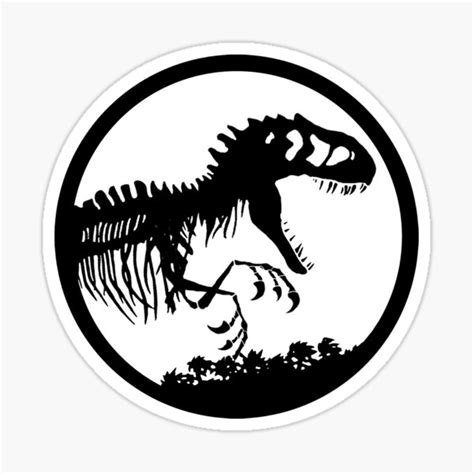 Pegatina Indominus Rex Logotipo De Jurassicart Redbubble