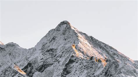 Download Wallpaper 1366x768 Mountain Peak Snowy Slope Landscape