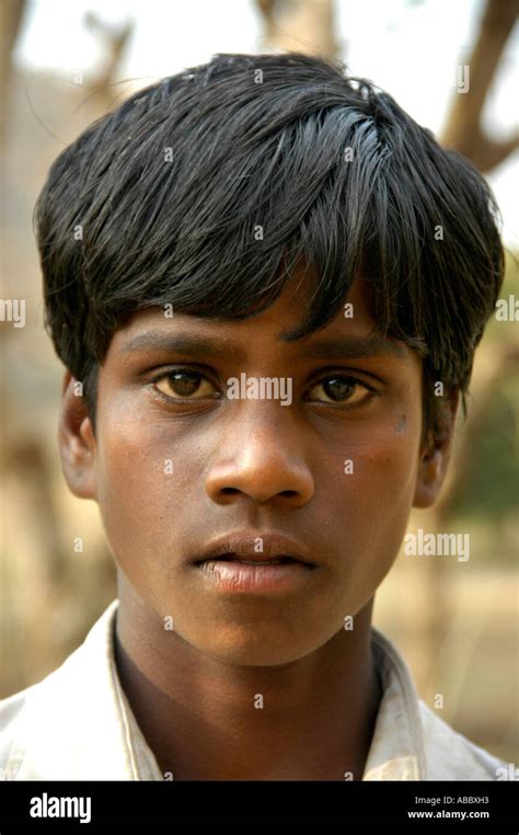 Portrait Indian Boy Rajasthan India Stock Photo Alamy
