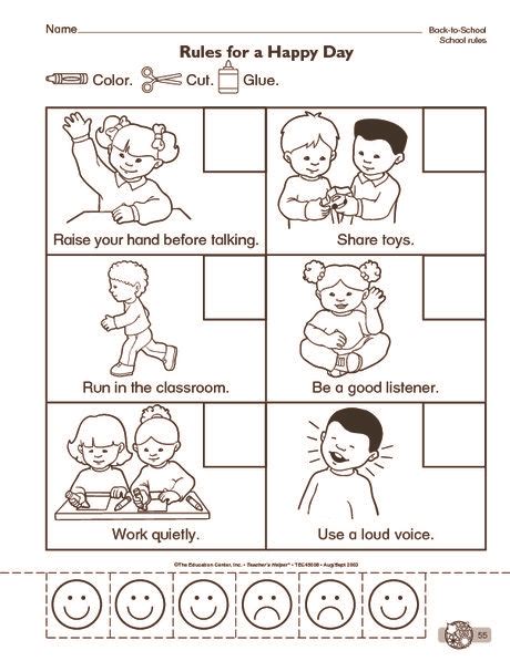 Rules And Laws Kindergarten Worksheet