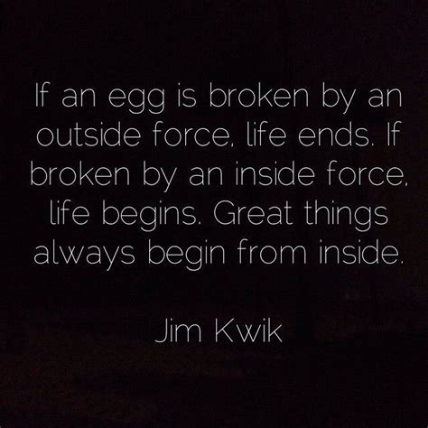 If An Egg Is Broken By An Outside Force Life Ends If Broken By An