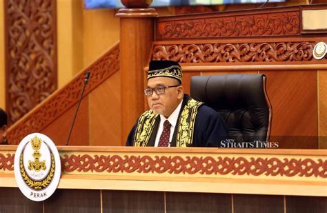 Mohammad Zahir Is Back As Peraks State Speaker New Straits Times