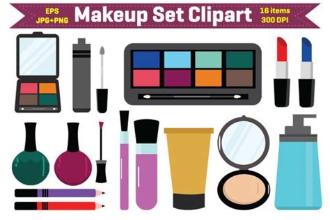 Makeup Set Clipart Cosmetic Clipart Graphic By Actual Pixel