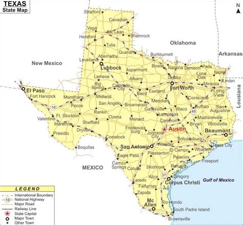 Interstate Map Of Texas